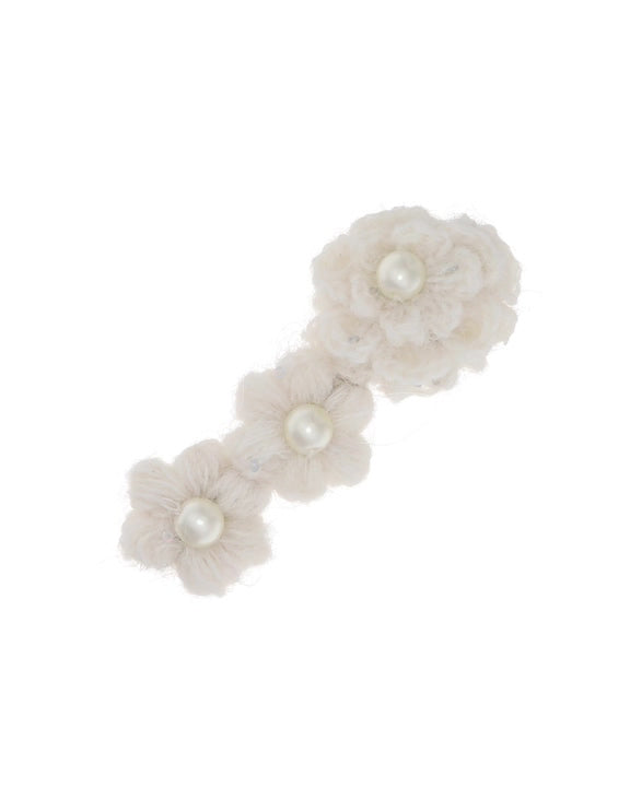 Crochet Pearl Flower Hair Pin