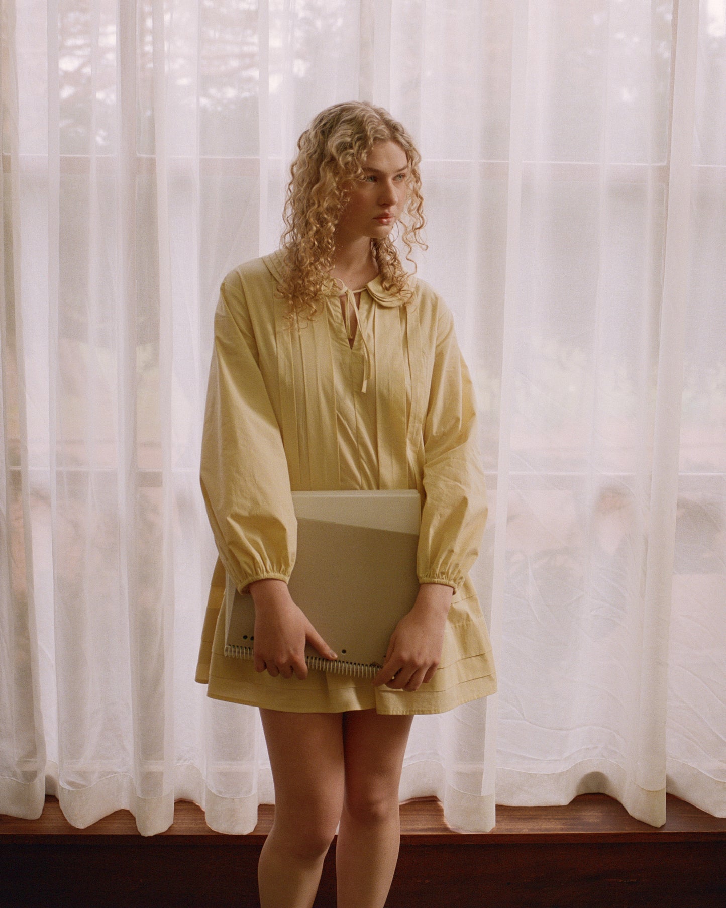 Tiered Collar School Dress - Butternut