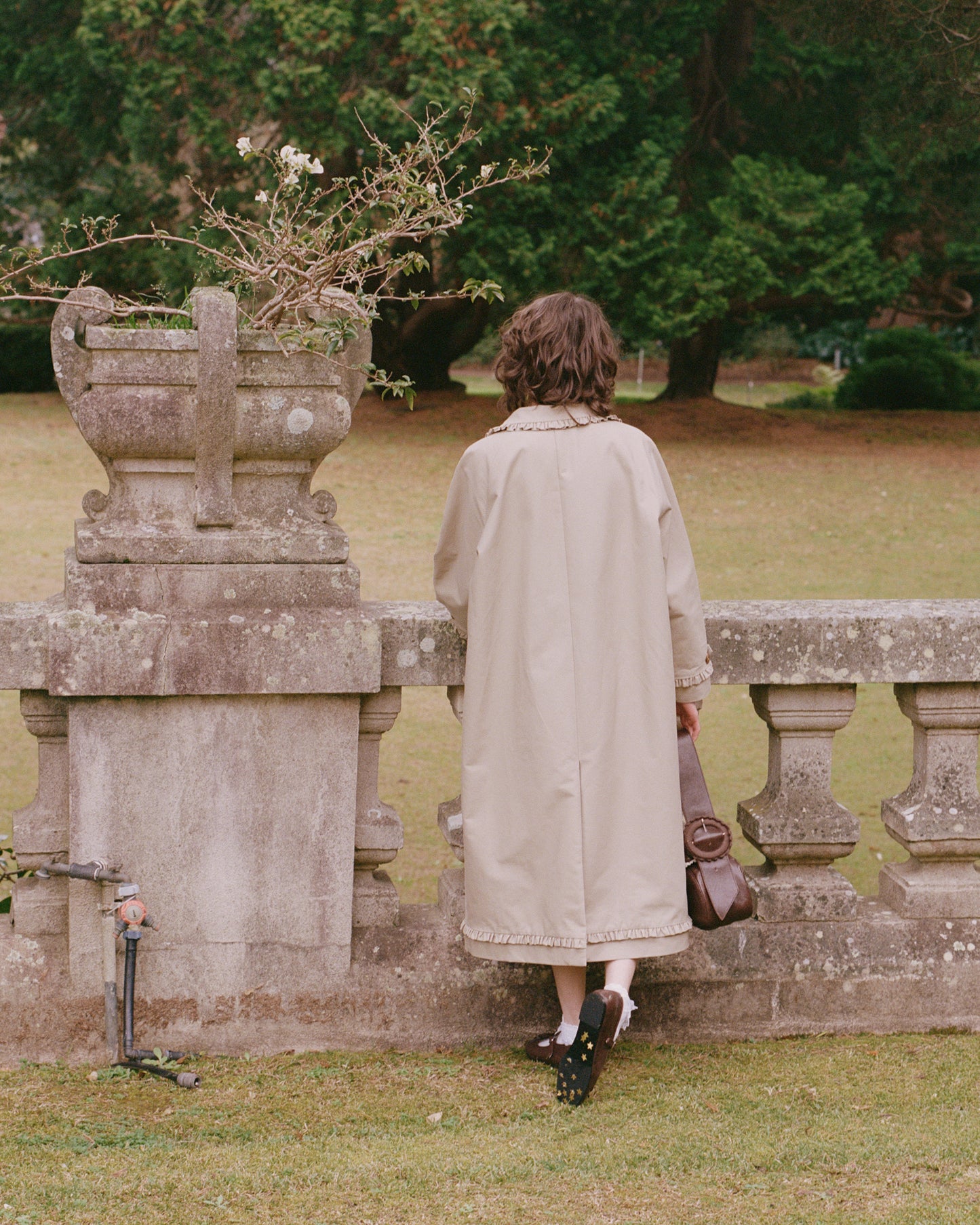 Tailored Gather Trench Coat - Fawn