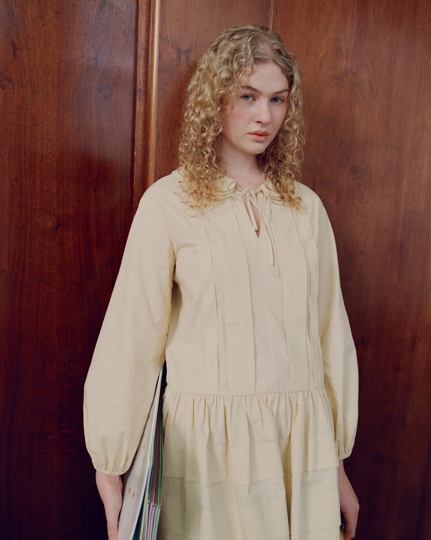 Tiered Collar School Dress - Butternut