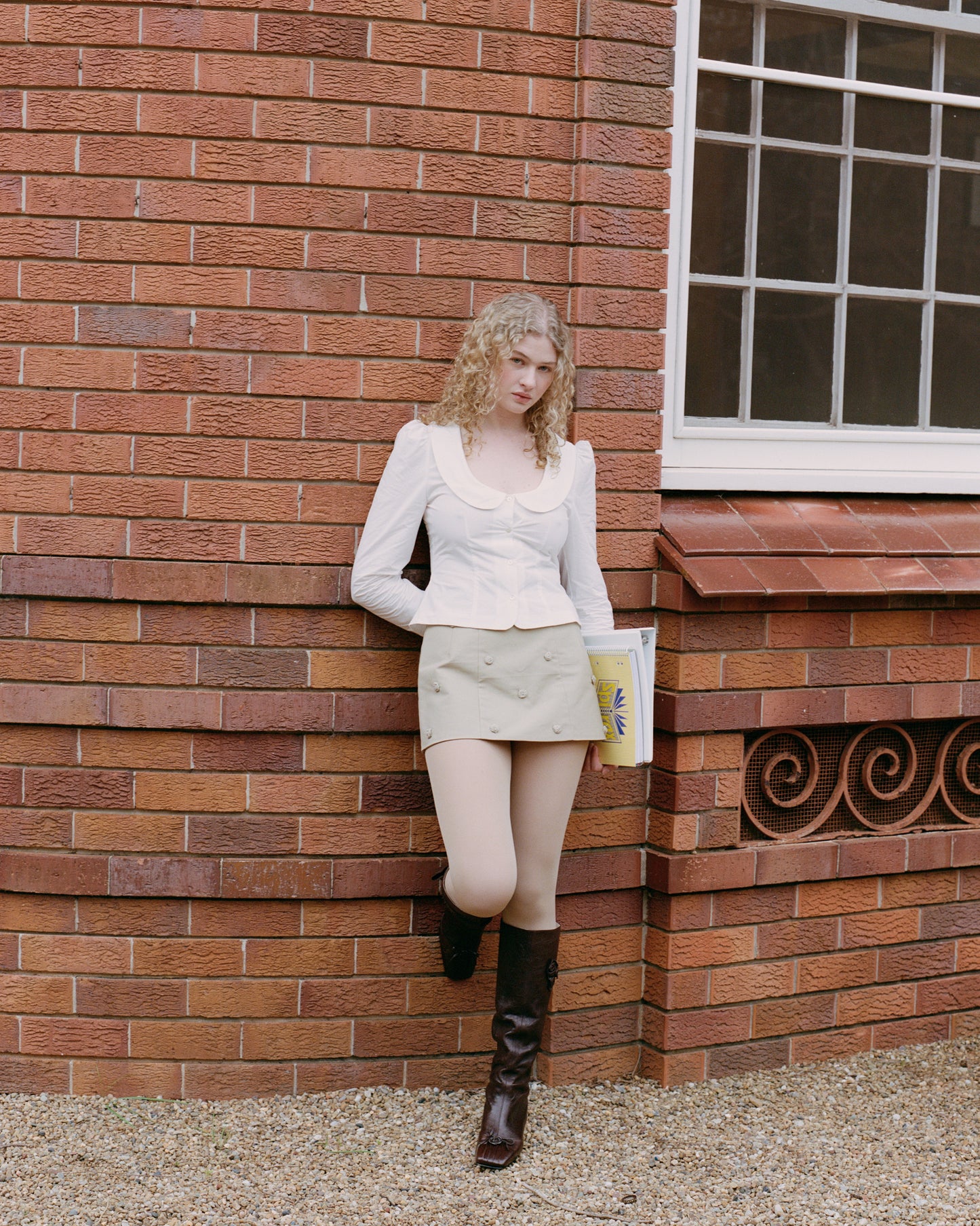 Rosette Mini Skirt - Fawn