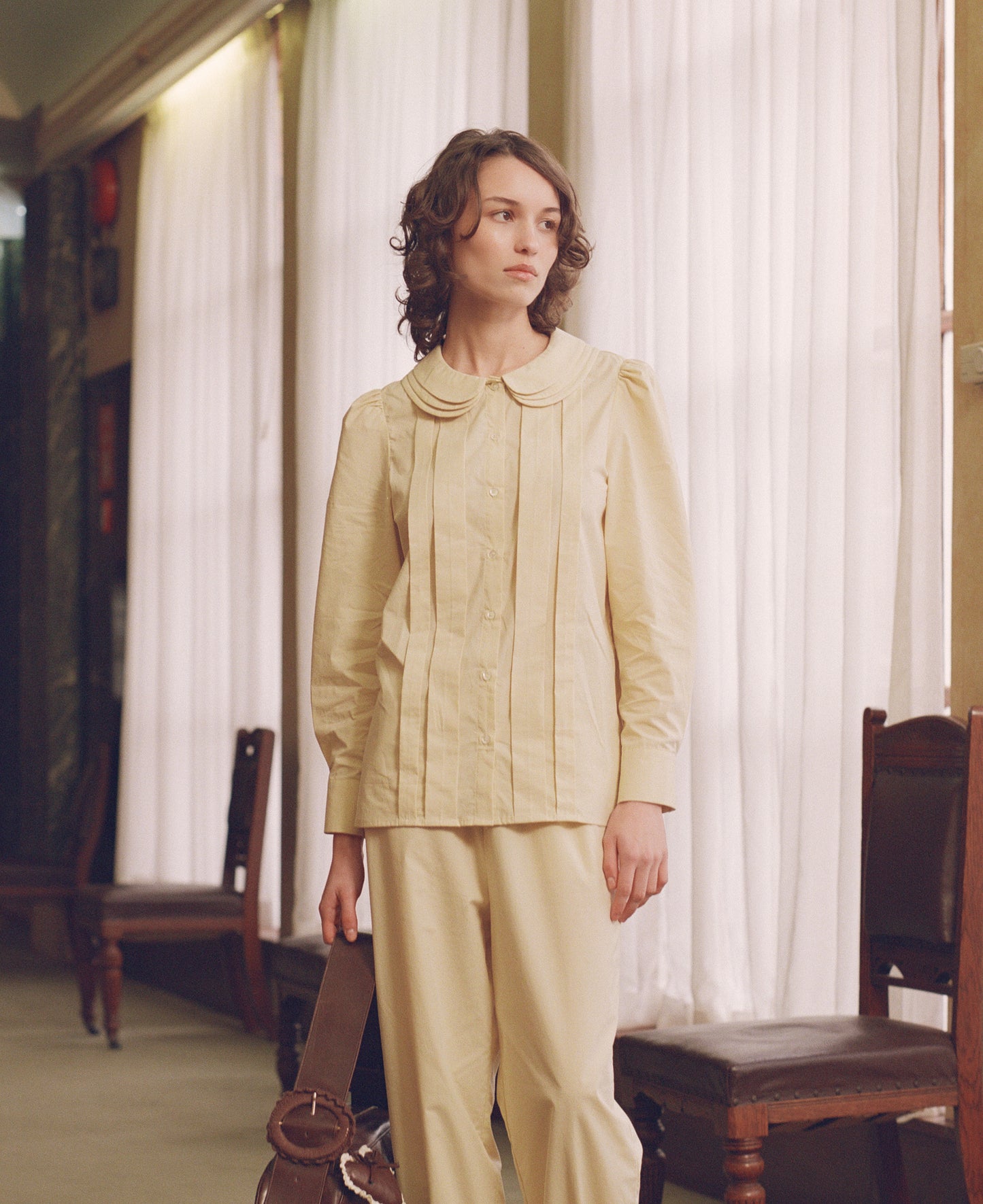 Tiered Collar School Shirt - Butternut