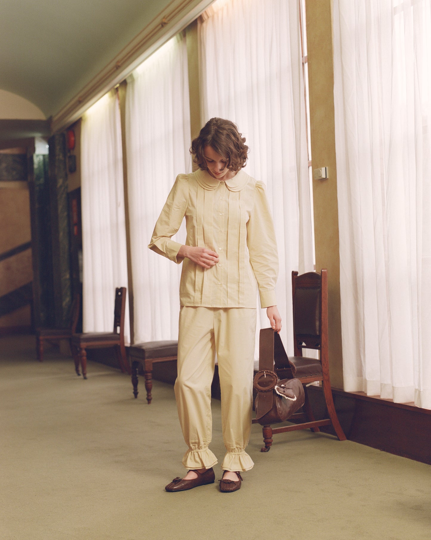 Tiered Collar School Shirt - Butternut