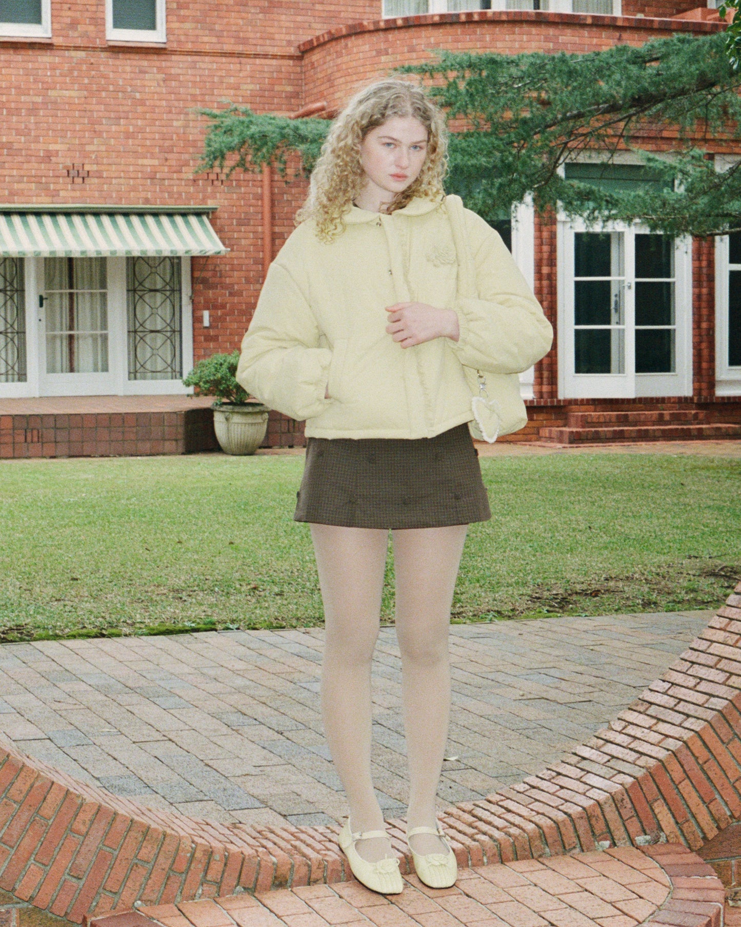 Rosette Puffer Jacket - Butternut