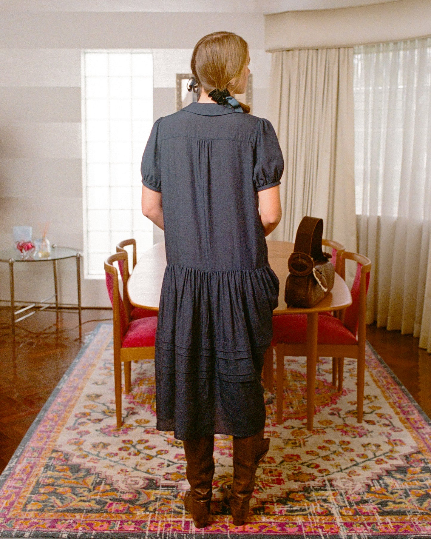 Pleat Sunday Dress - Ink
