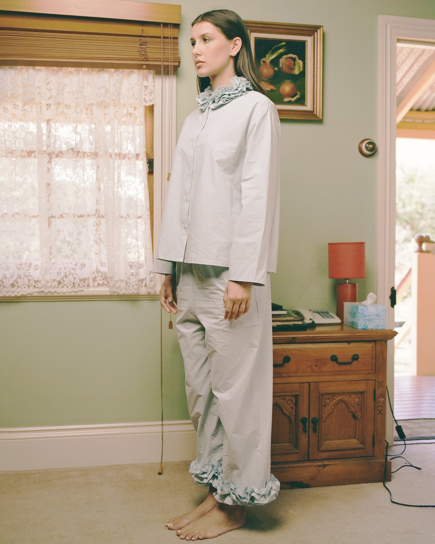 Cotton Ruffle Pant - Bluewishes