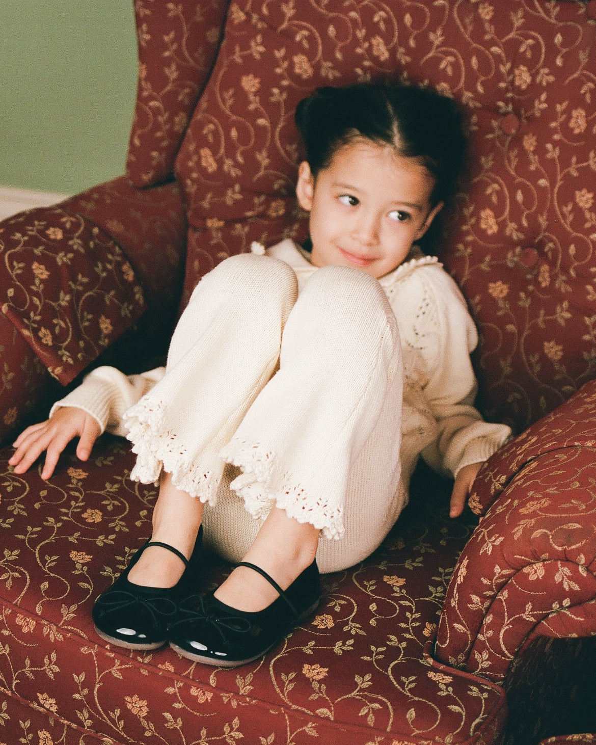 Mini Lace Knit Pant - Porcelain