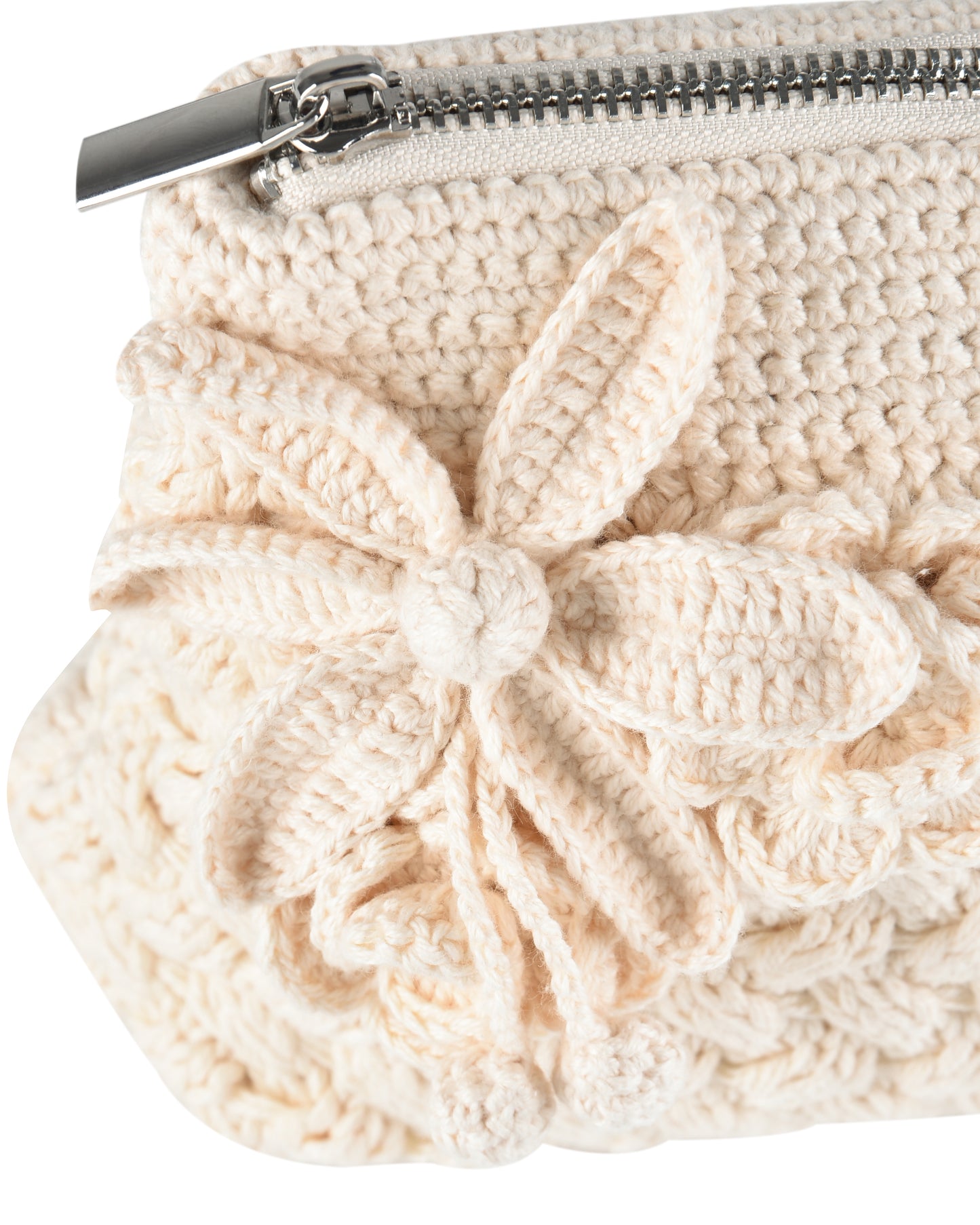 Crochet Garden Cosmetics Bag - Porcelain