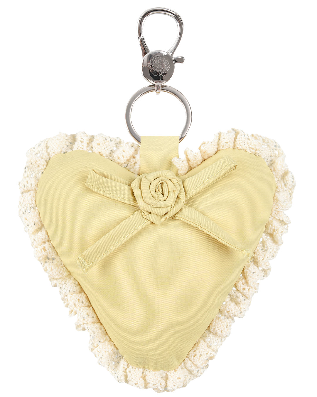 Rosette Heart Keychain - Butternut