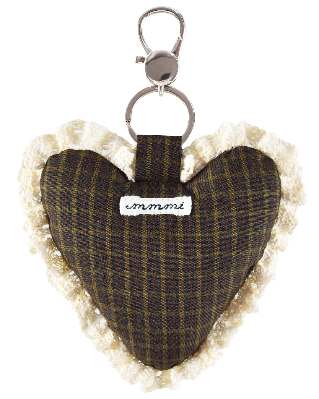 Rosette Heart Keychain - Ivy Check