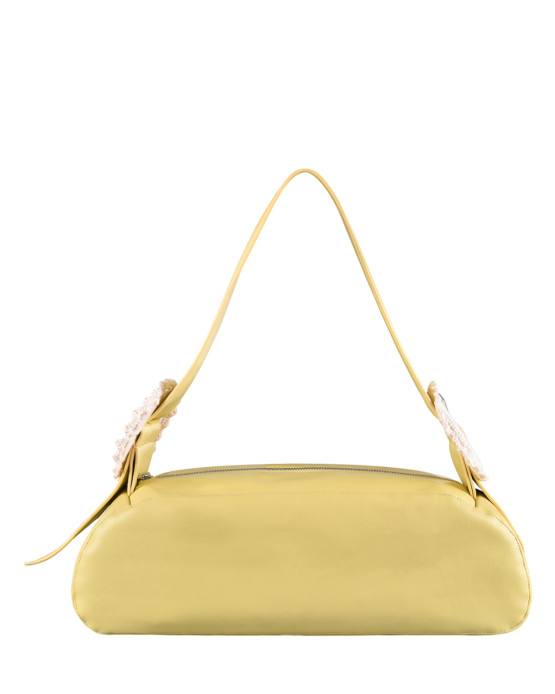 Leather Crochet Buckle Bag - Marigold