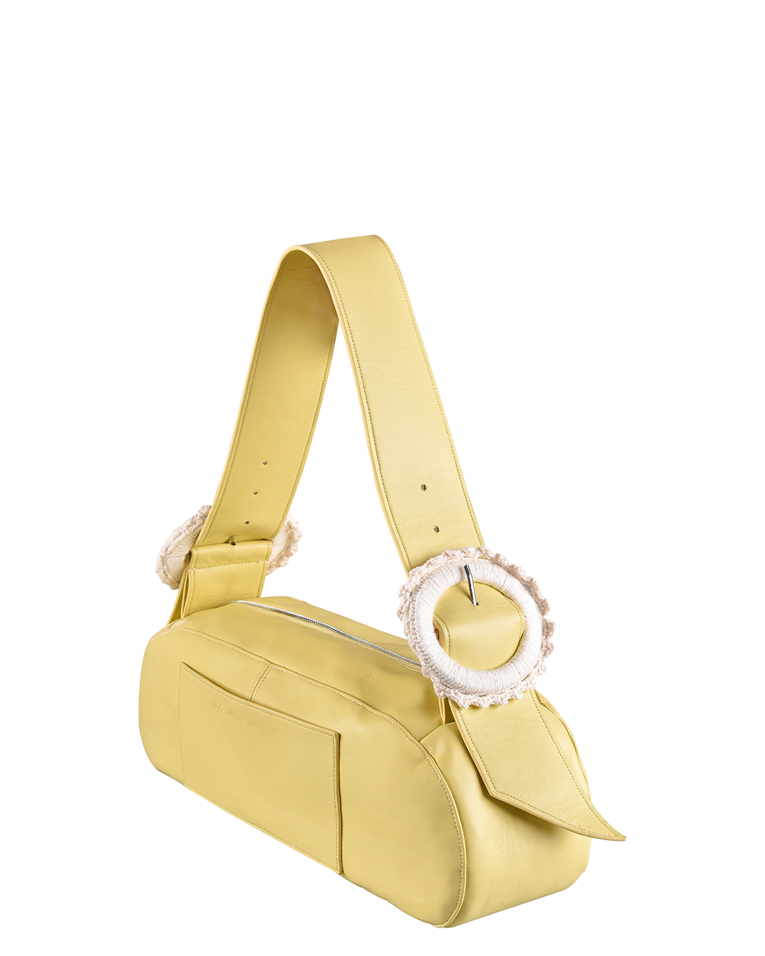 Leather Crochet Buckle Bag - Marigold