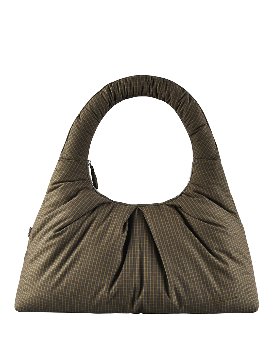 Large Pleat Puffer Tote - Ivy Check