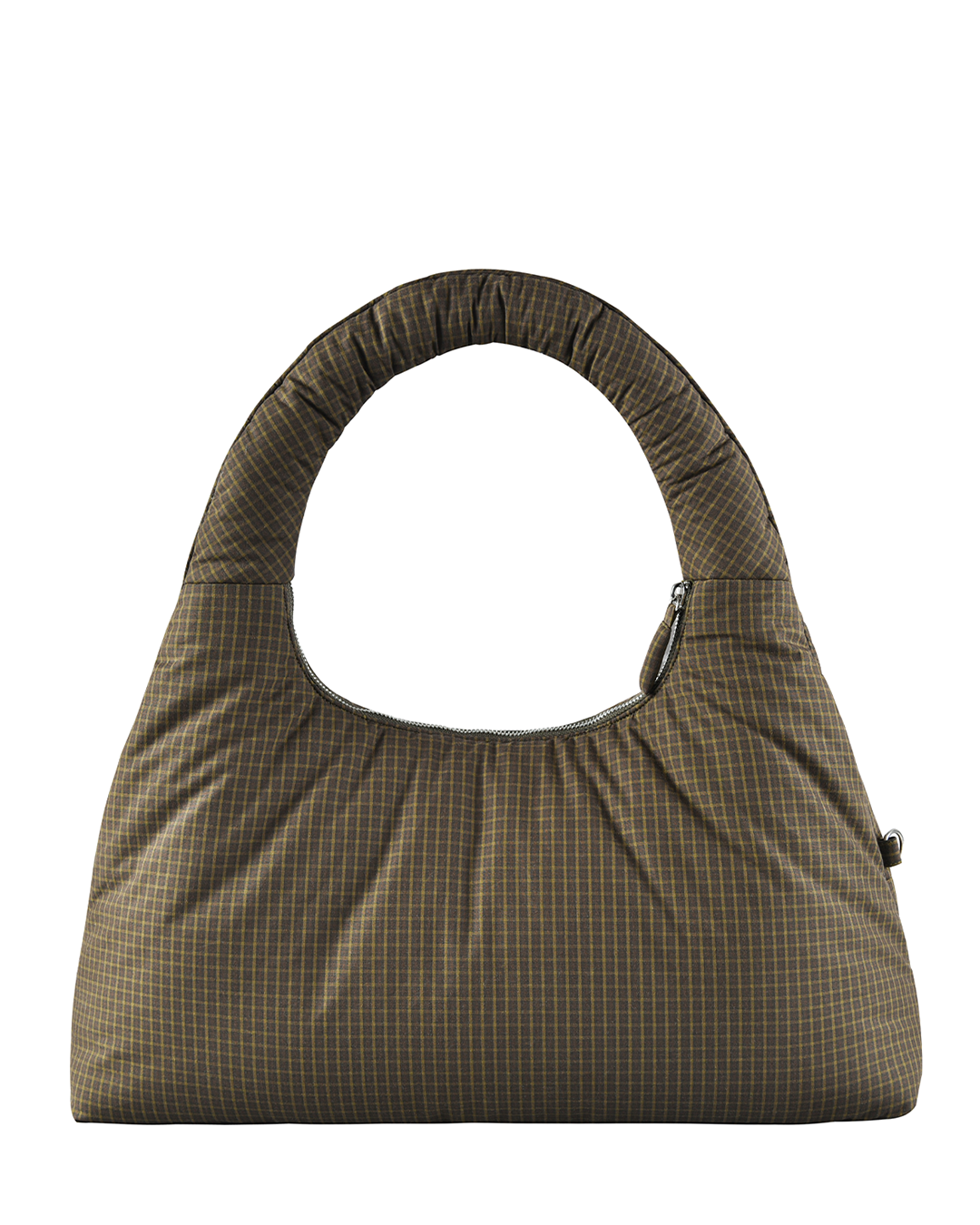 Large Pleat Puffer Tote - Ivy Check