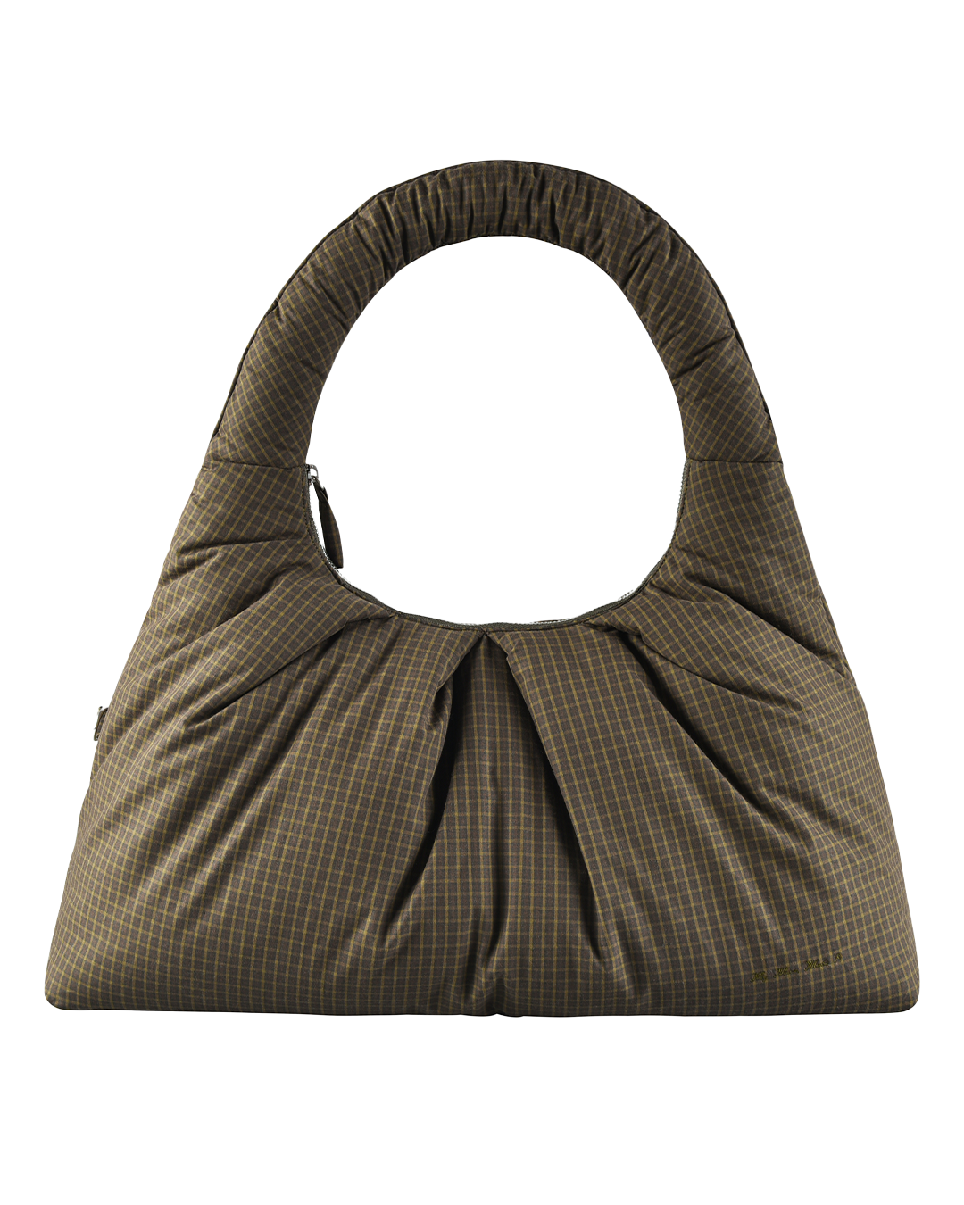 Large Pleat Puffer Tote - Ivy Check