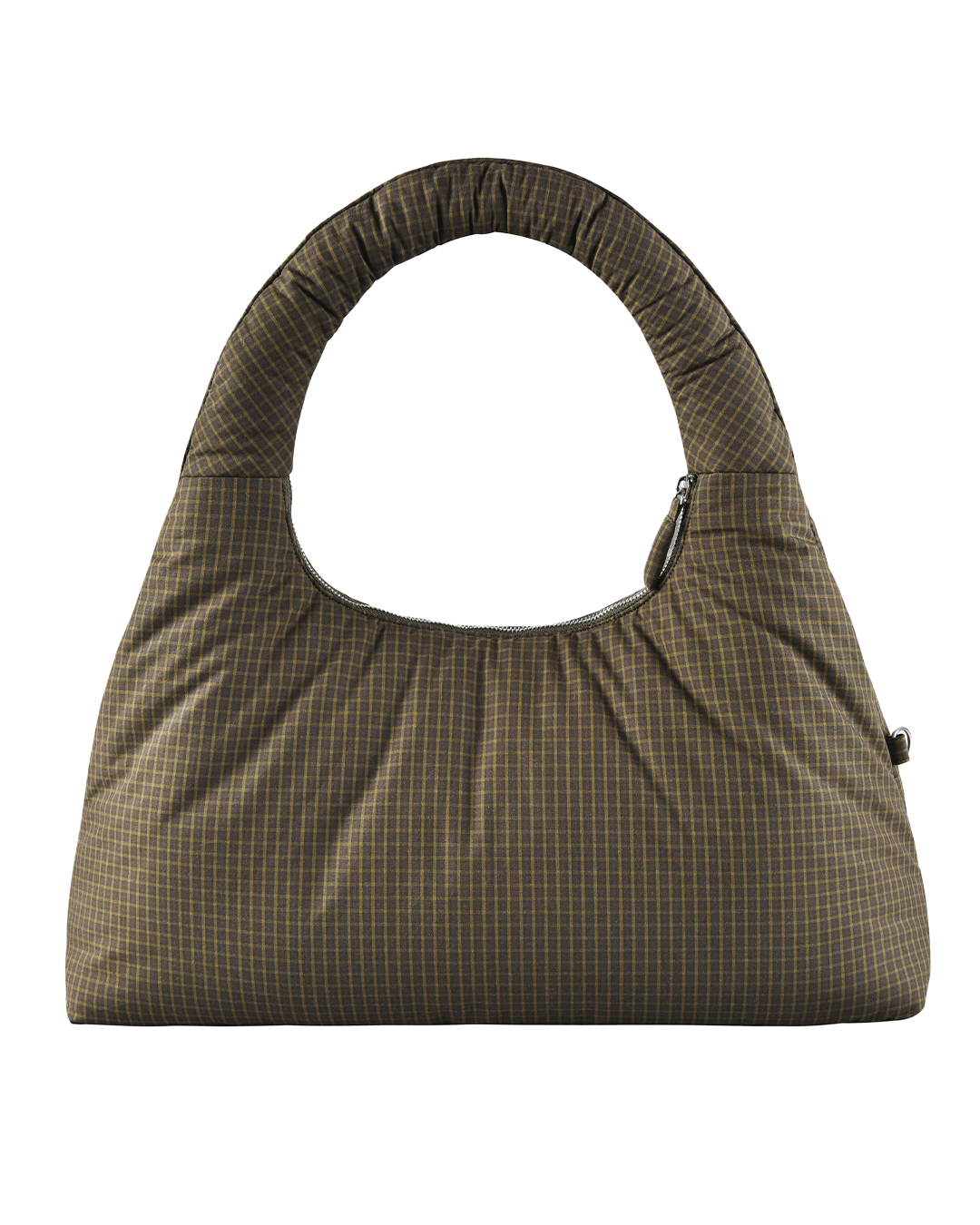 Large Pleat Puffer Tote - Ivy Check