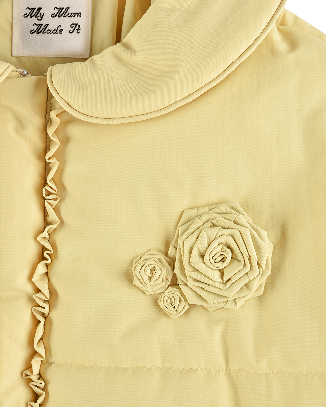 Rosette Puffer Jacket - Butternut