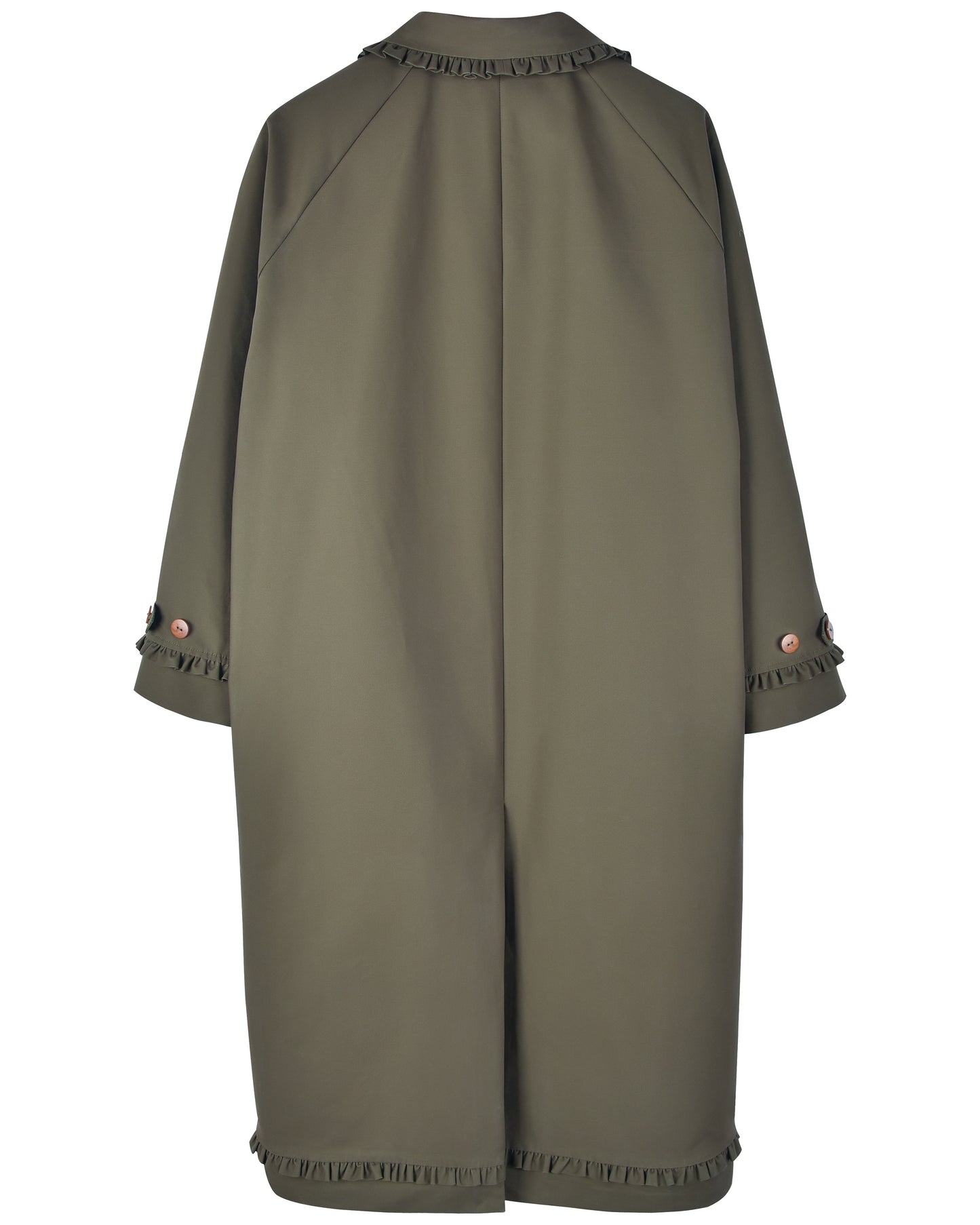 Tailored Gather Trench Coat - Eucalyptus