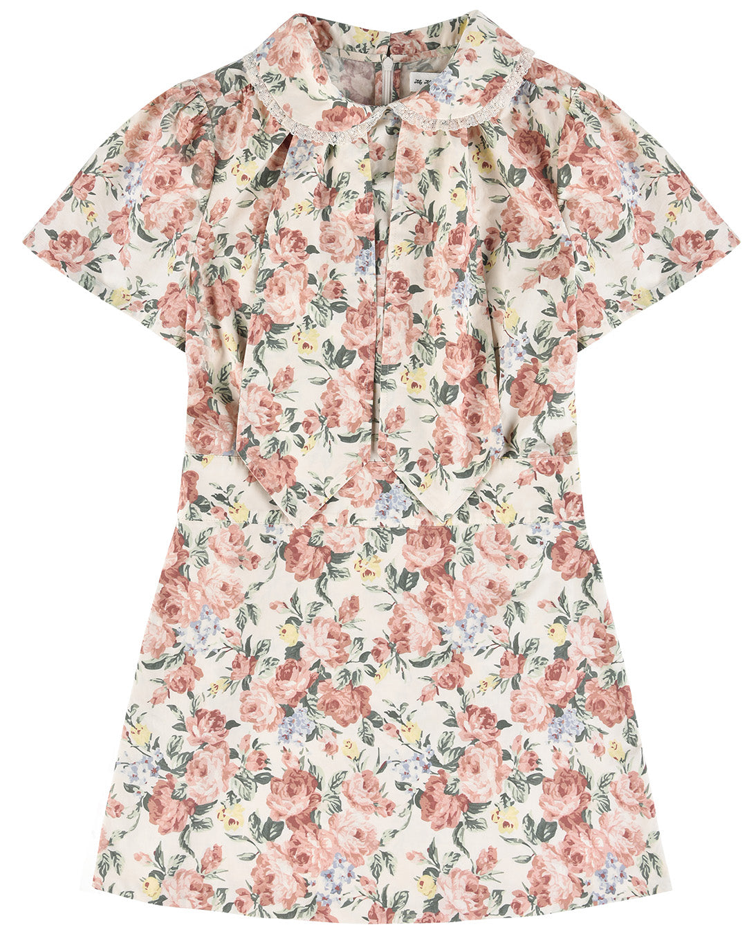 pink delicate fruit garden mini dress Dresses: Petalle Collar Mini Dress - Secret Garden