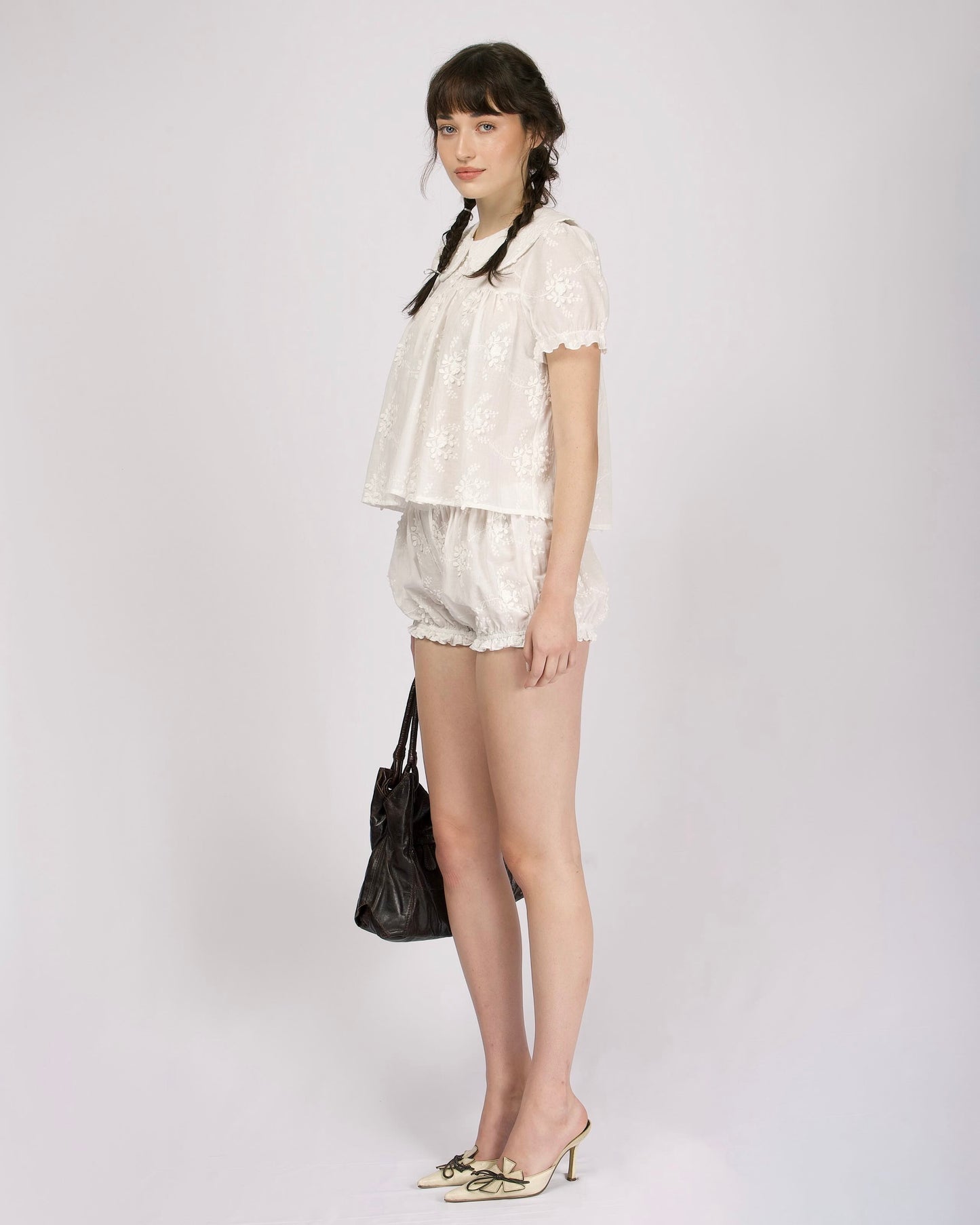 Bloomer Shorts - White Lace