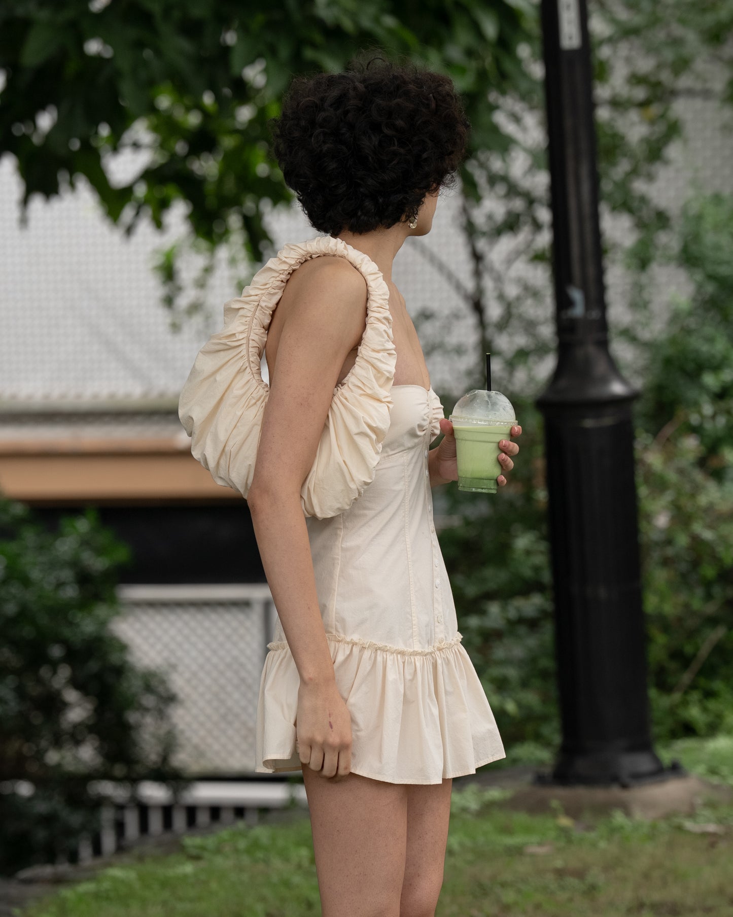 My Mum Made It - Ruche Shoulder Bag - Bone