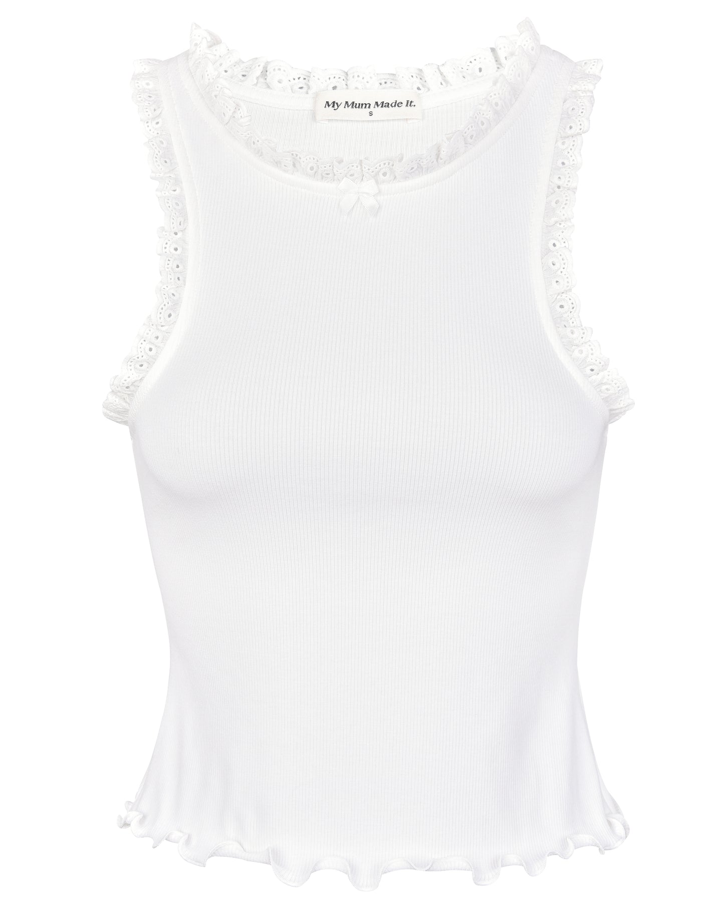 Lace Tank - White