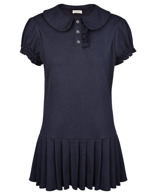 Polo Mini Pleat Dress - Navy