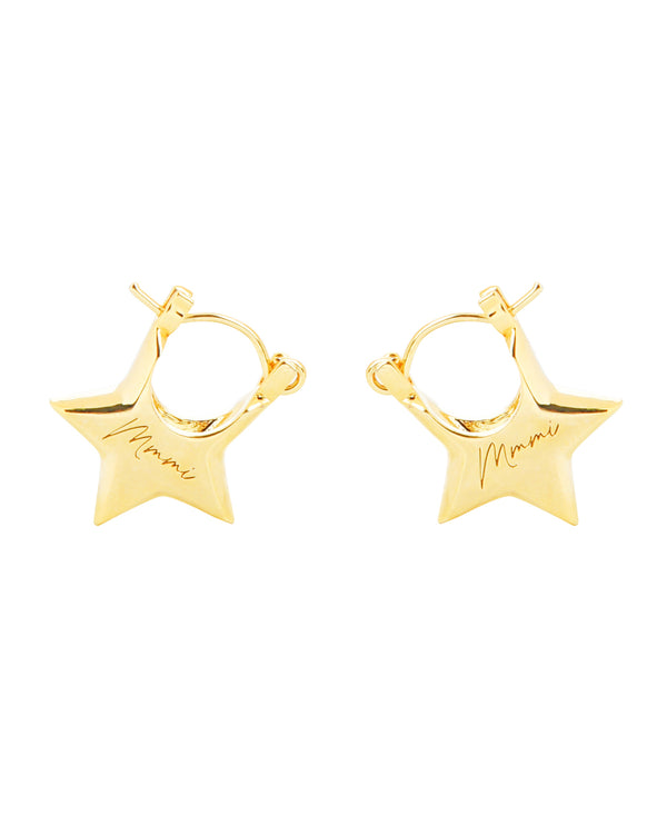 Star Logo Mini Hoop - Gold
