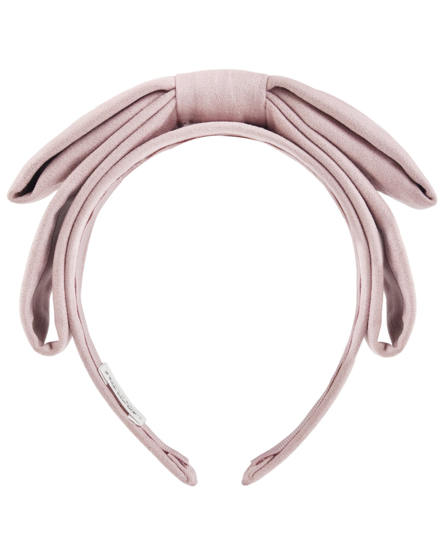 Big Bow Headband - Pink Suede