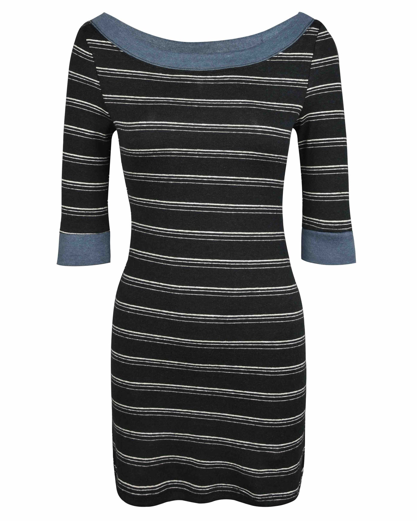 Boat Neck Stripe Dress - Sea Stripe