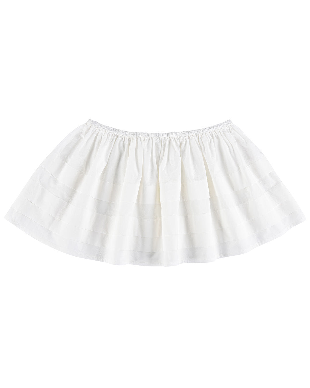 Skirts: Tiered Pleat Mini Skirt - White - My mum made it – MY MUM