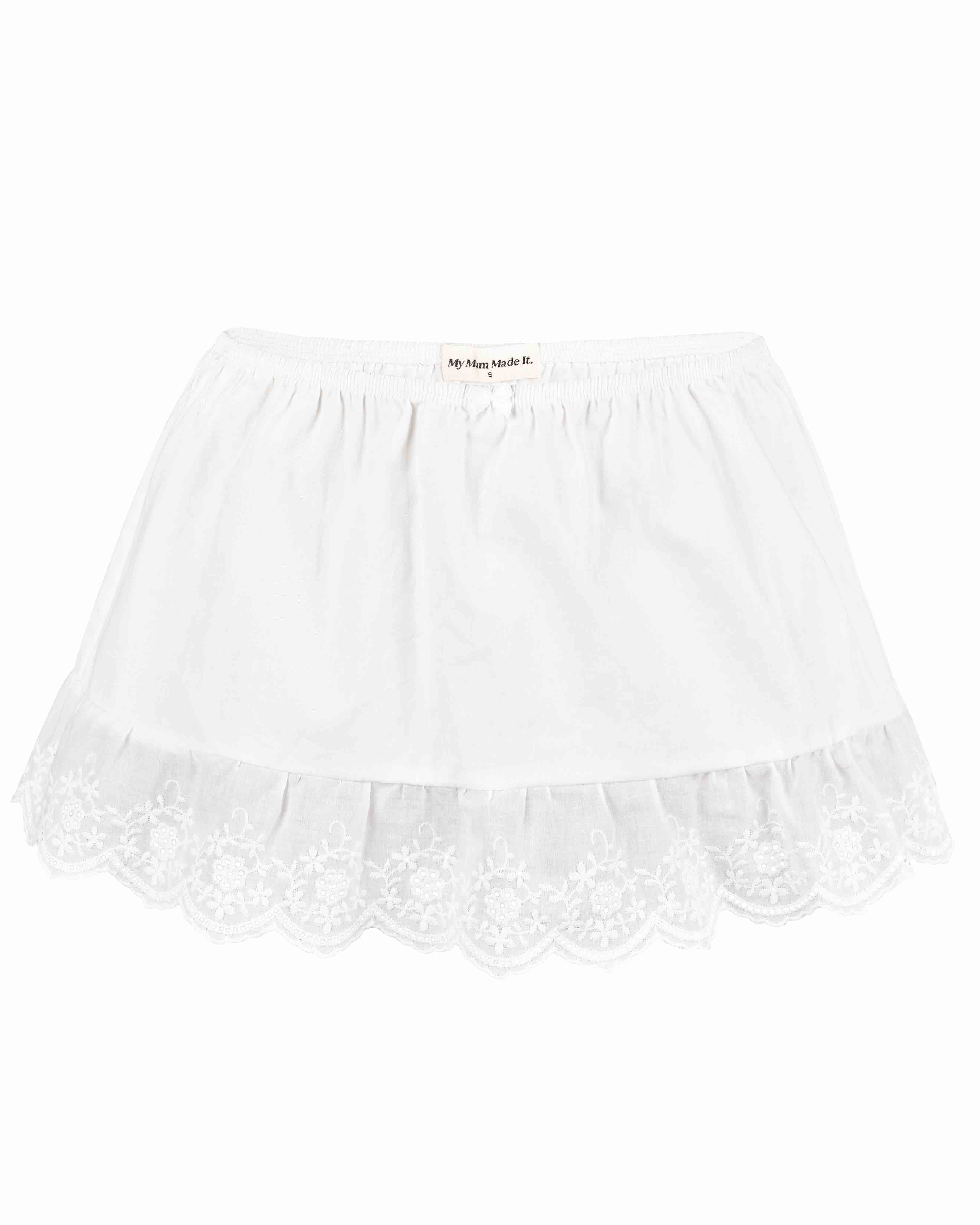 Lace Mini Skirt White – MY MUM MADE IT