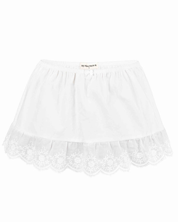 Lace Mini Skirt - White