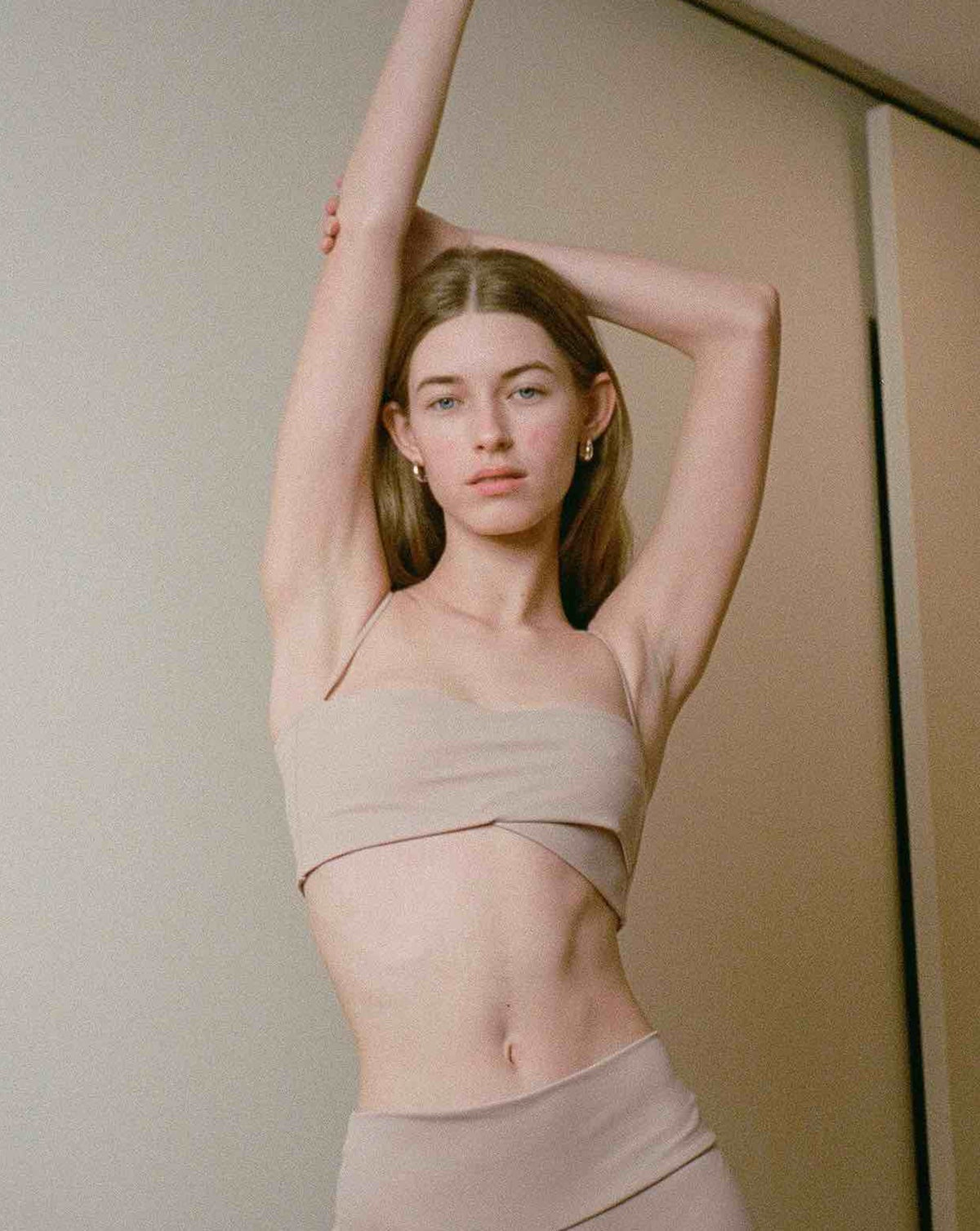 Infinity Sports Crop - Rose