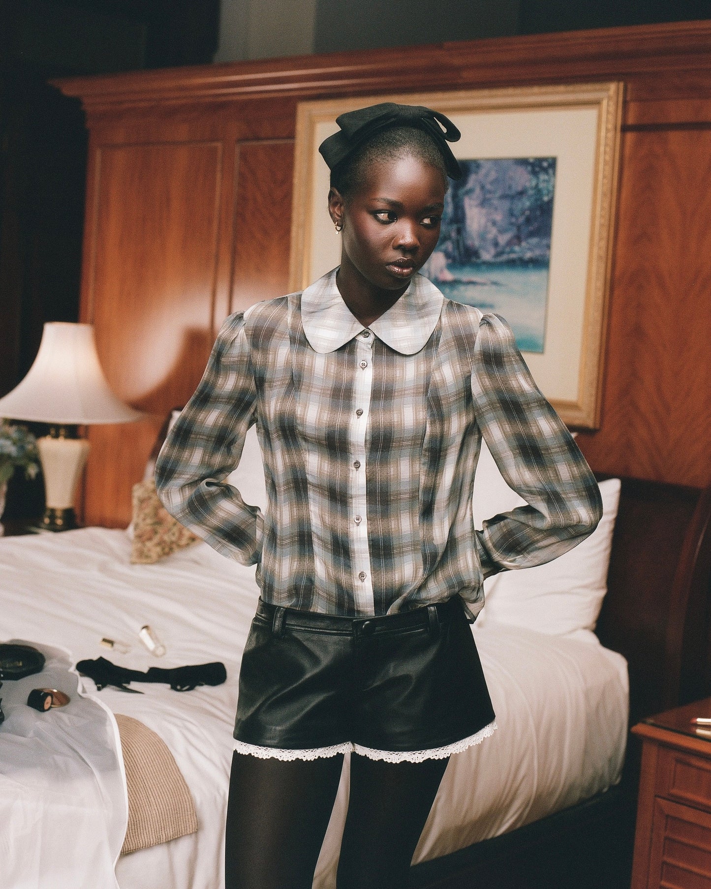 Blythe Blouse - Smoke Plaid