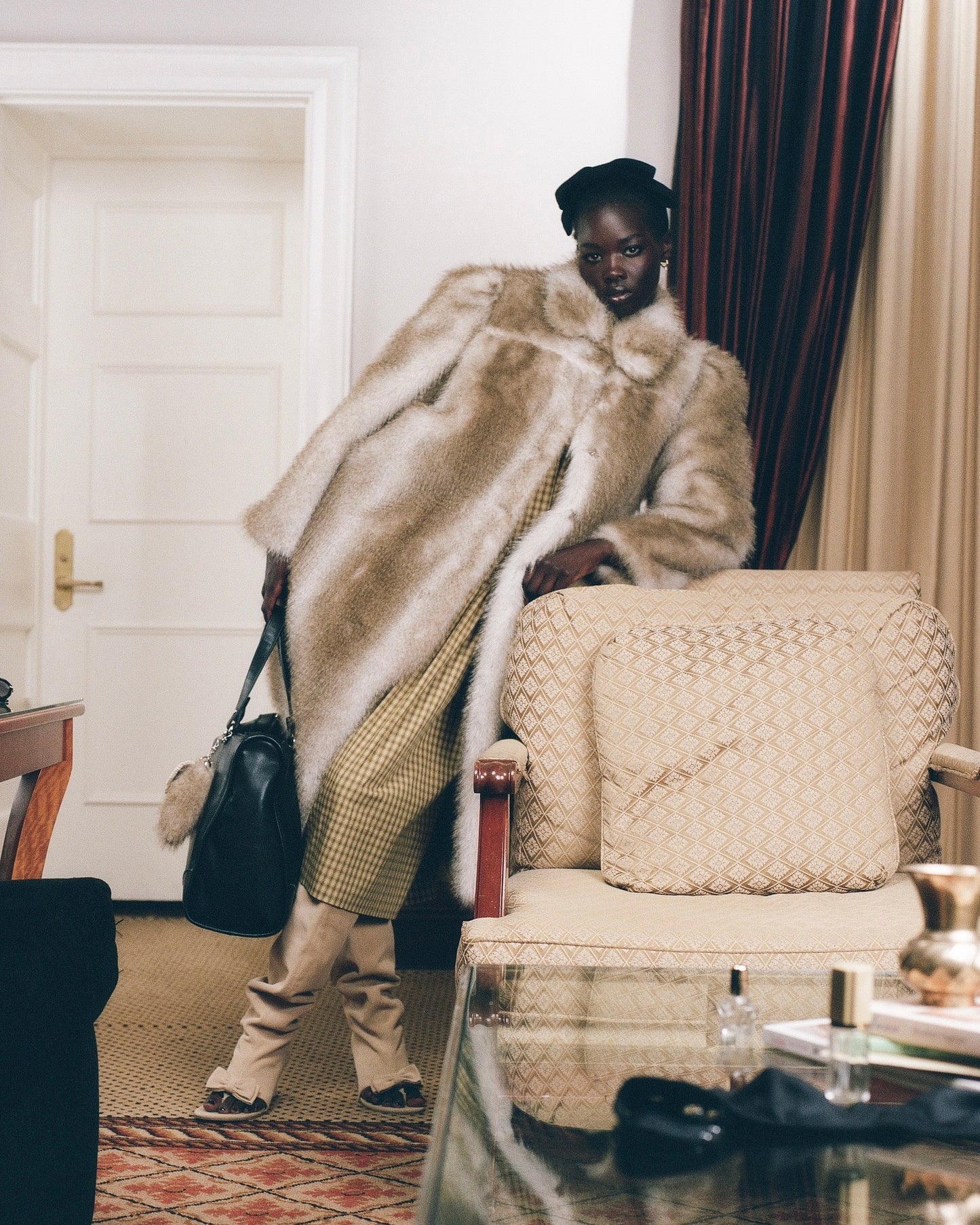 Chalet Coat Maxi - Sepia Fur