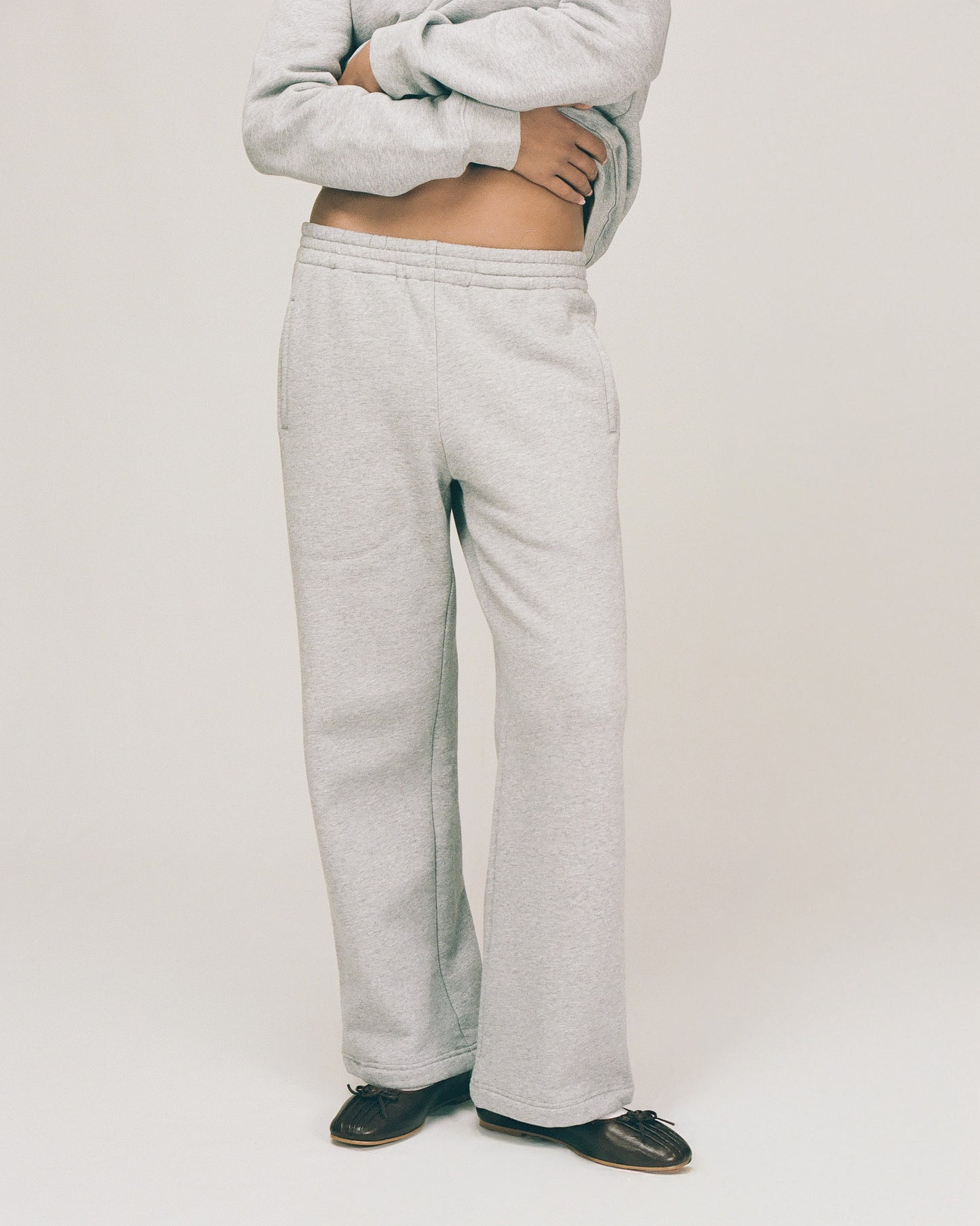 Frill Fleece Lounge Pants - Grey
