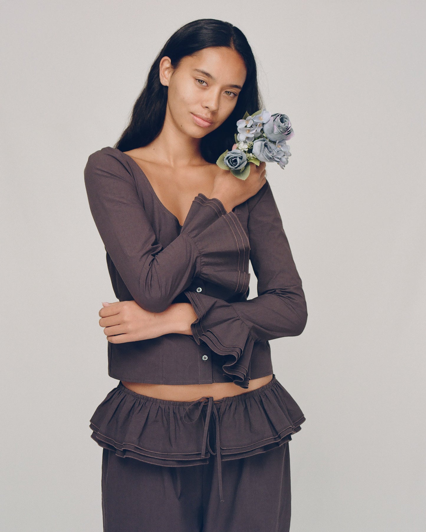 Bellcuff Blouse - Shadow