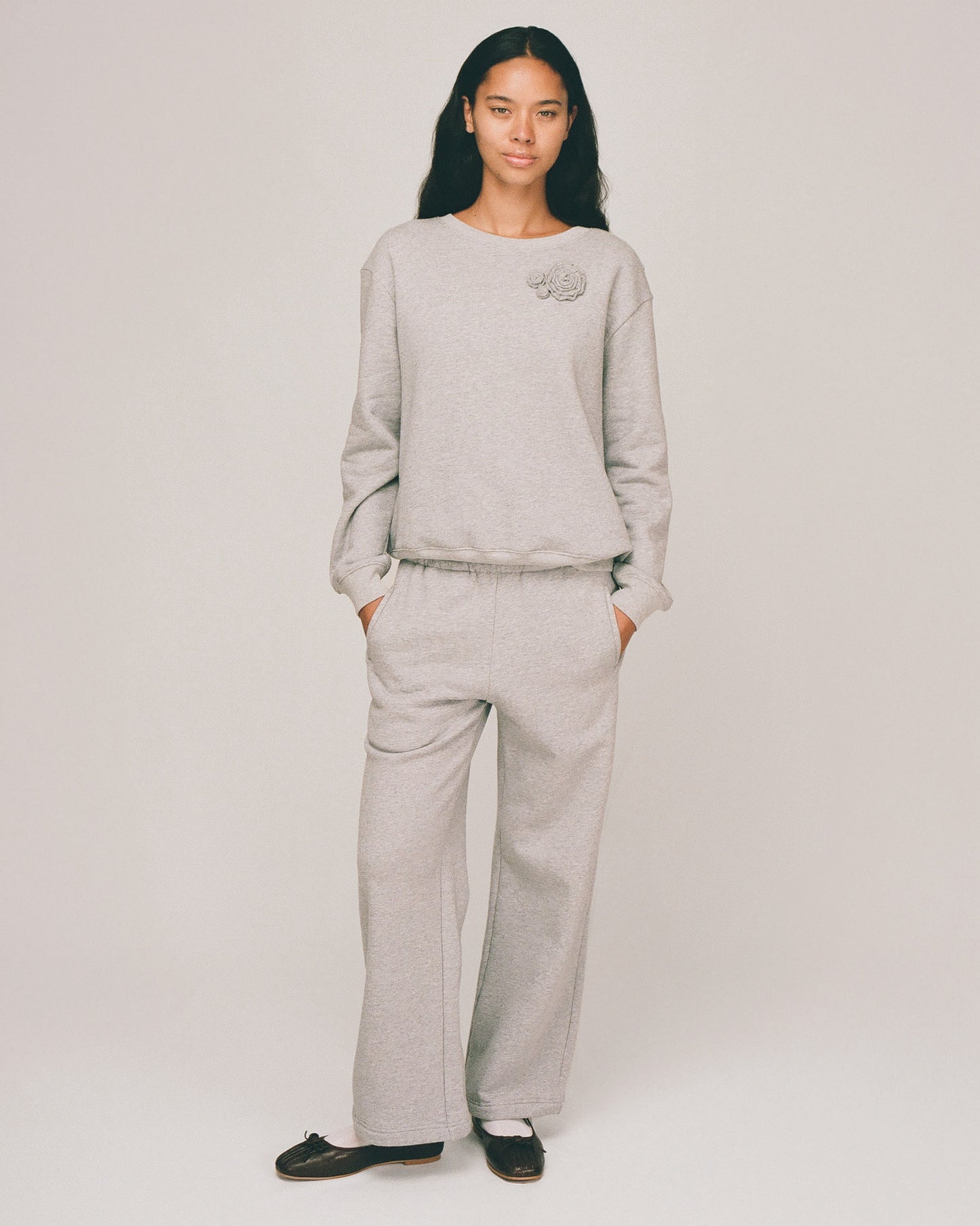Rosette Sweatshirt - Grey