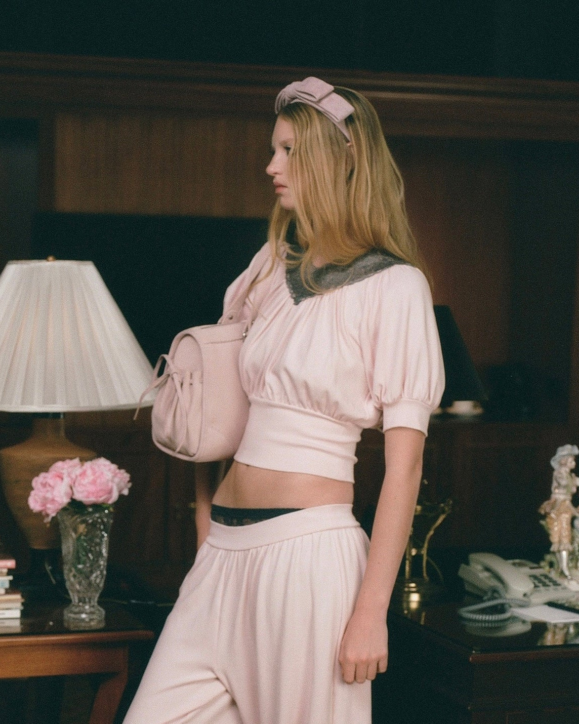 Blouson Puff Sleeve Top - Pink