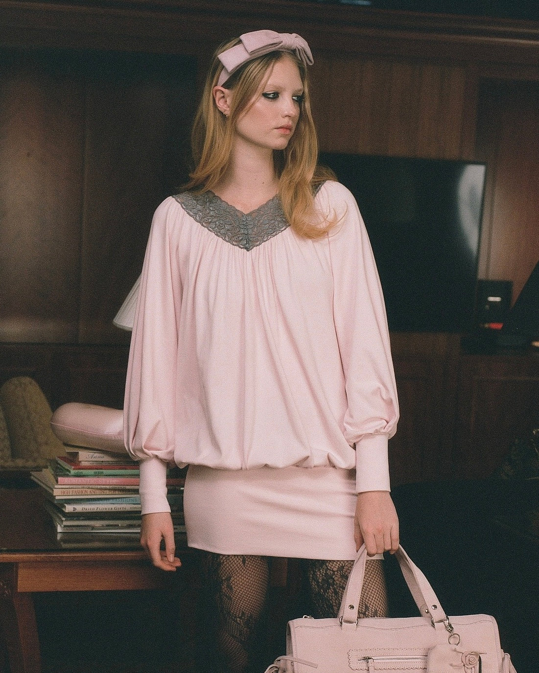 Blouson Mini Dress - Pink