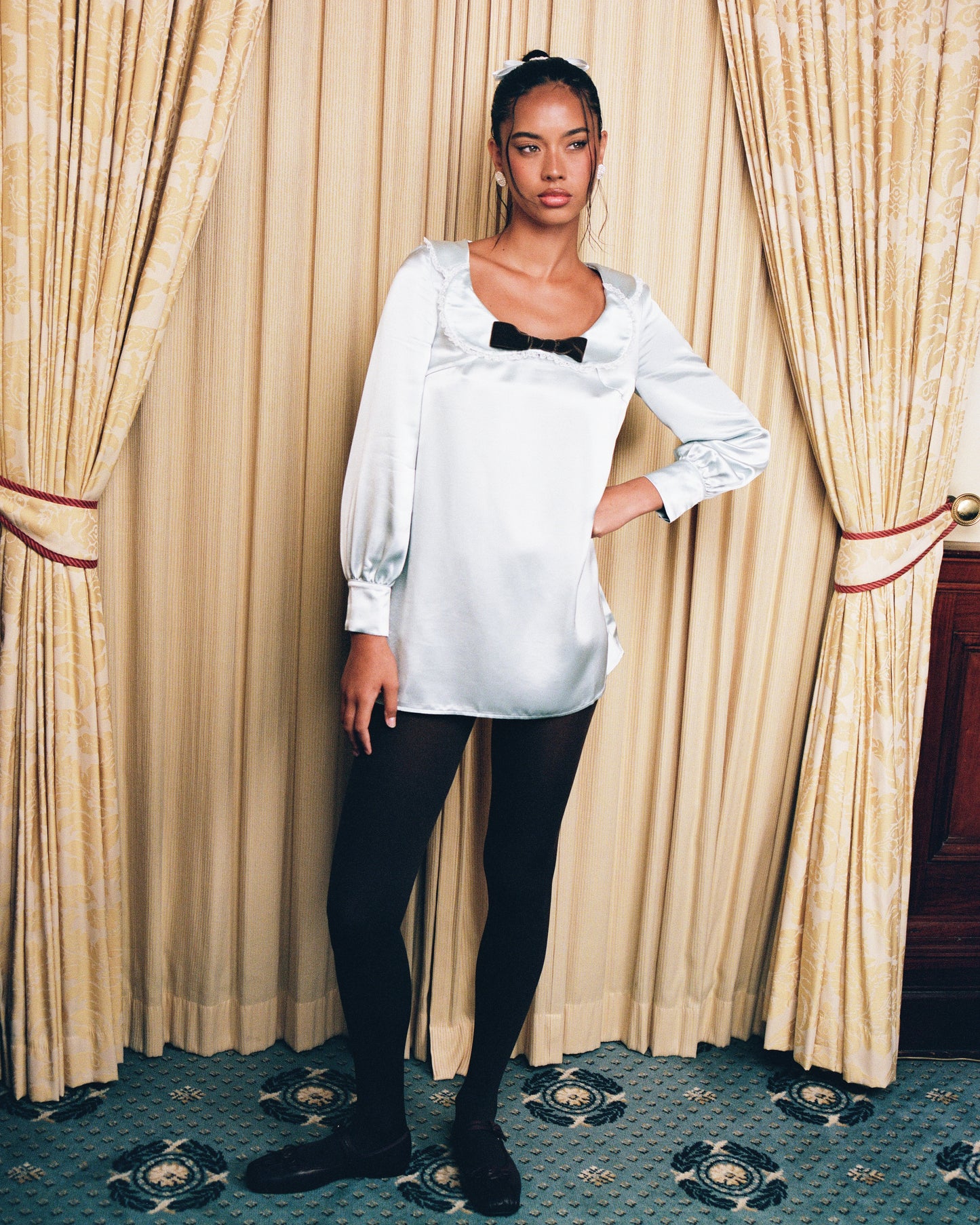 Celeste Collar Shift Dress - Opal