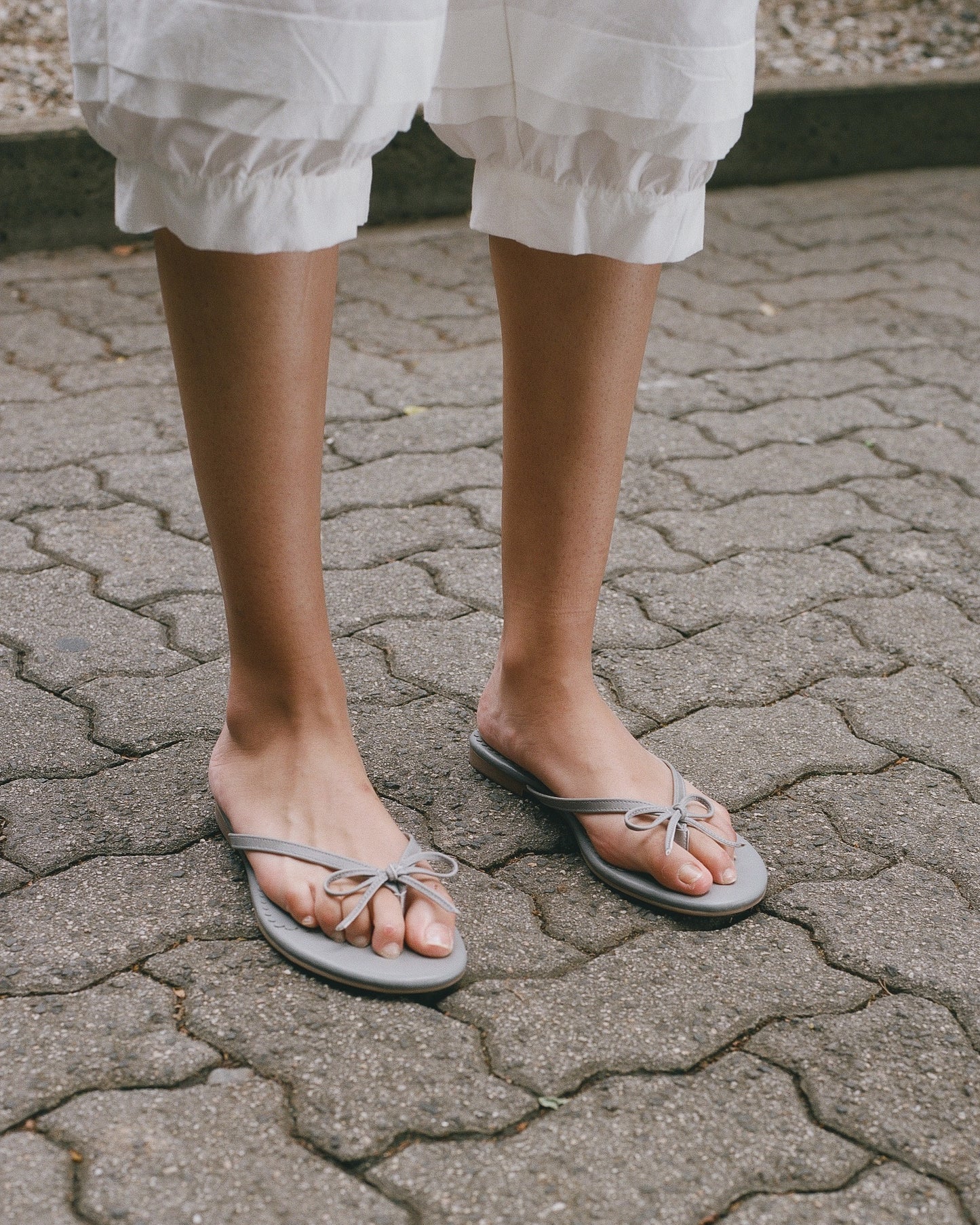 Ribbon Stitch Flip Flops - Wisteria