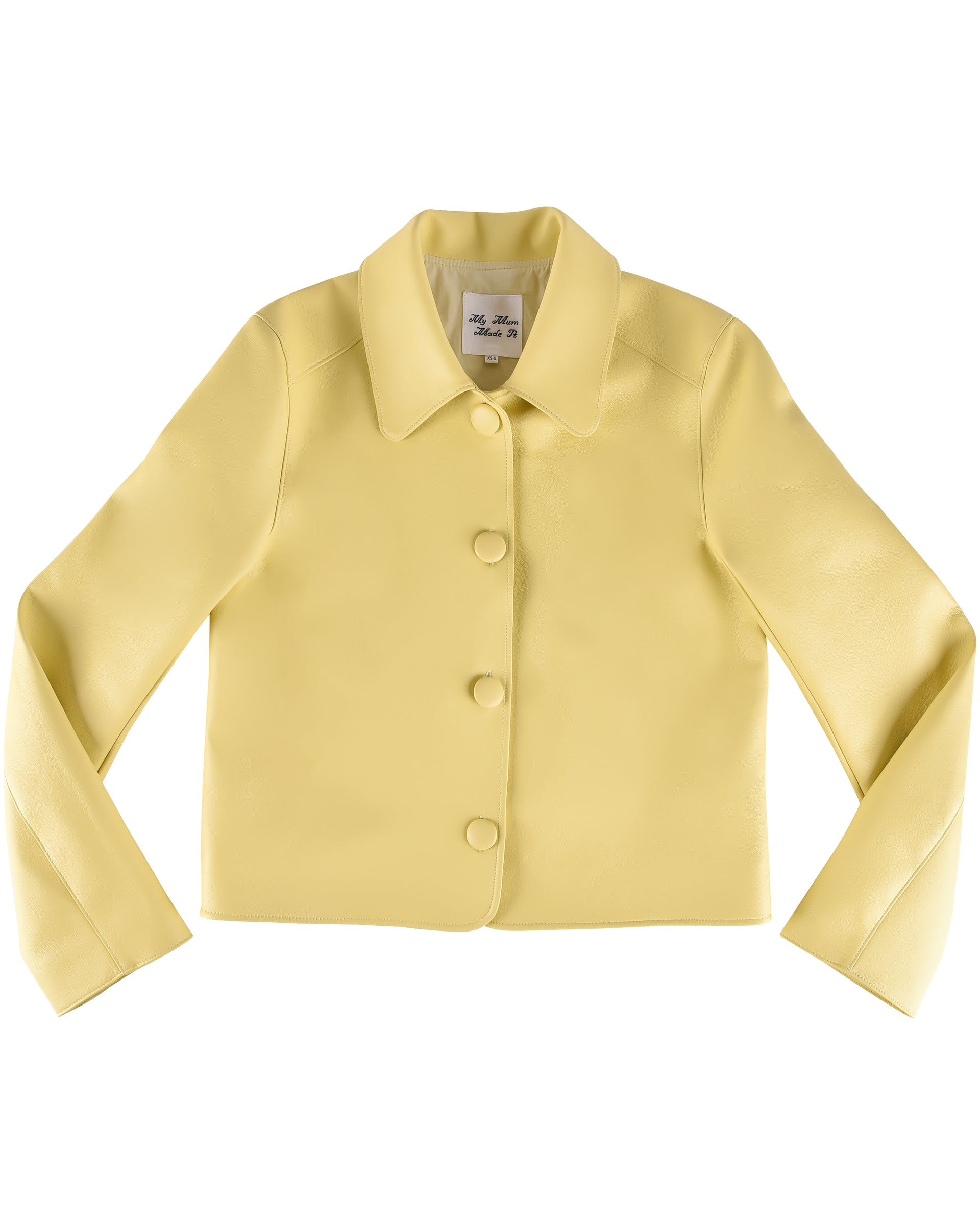 Buttoned Leather Jacket Marigold