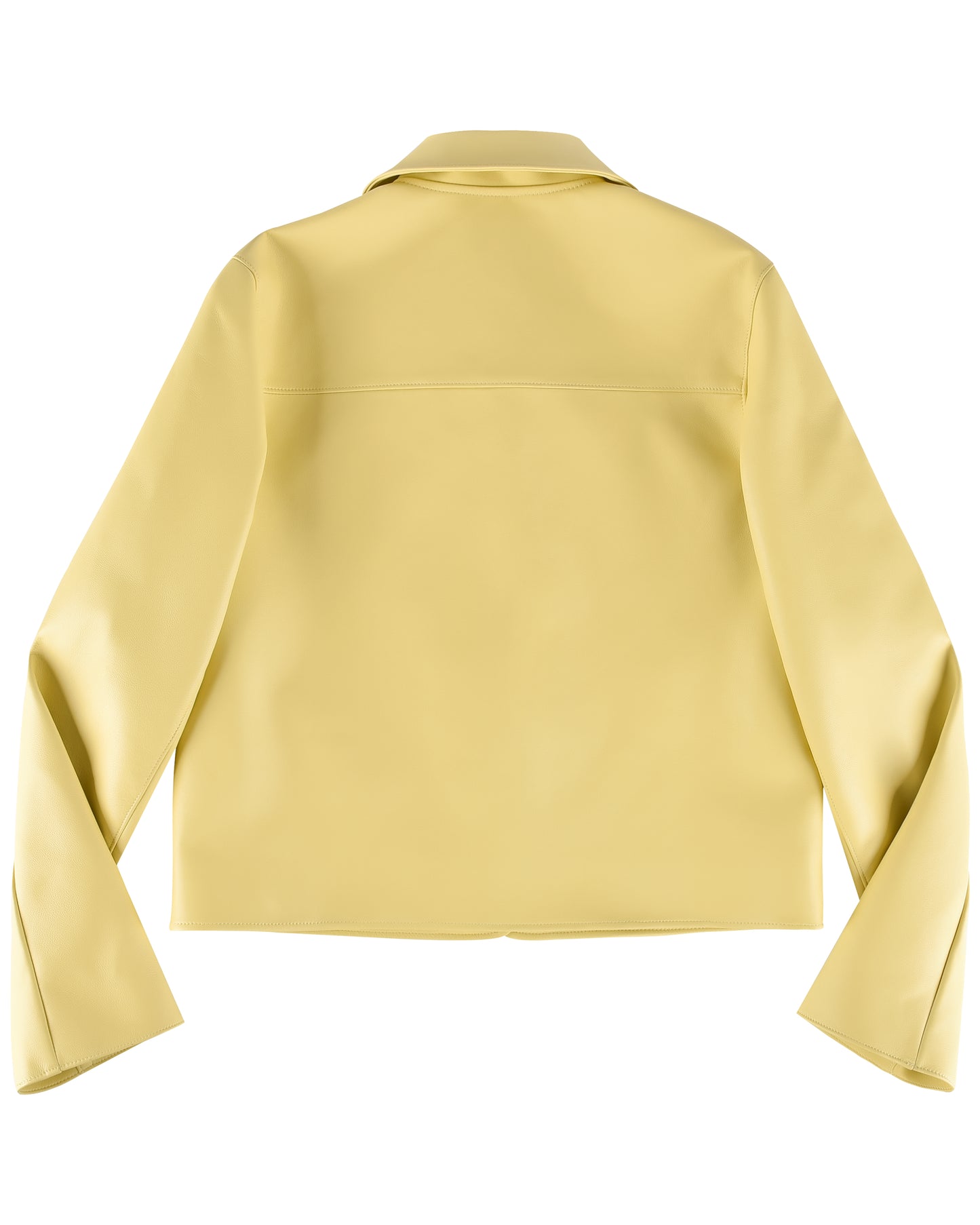 Buttoned Leather Jacket - Marigold