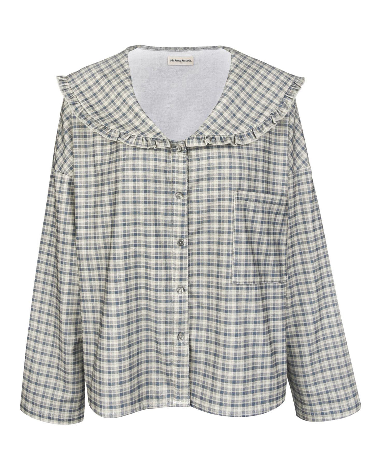 Sweetie Blouse - Faded Blue Flannel