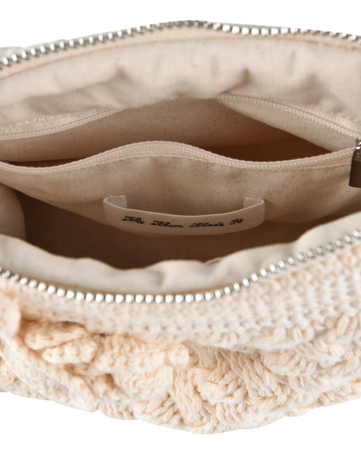 Crochet Garden Cosmetics Bag - Porcelain