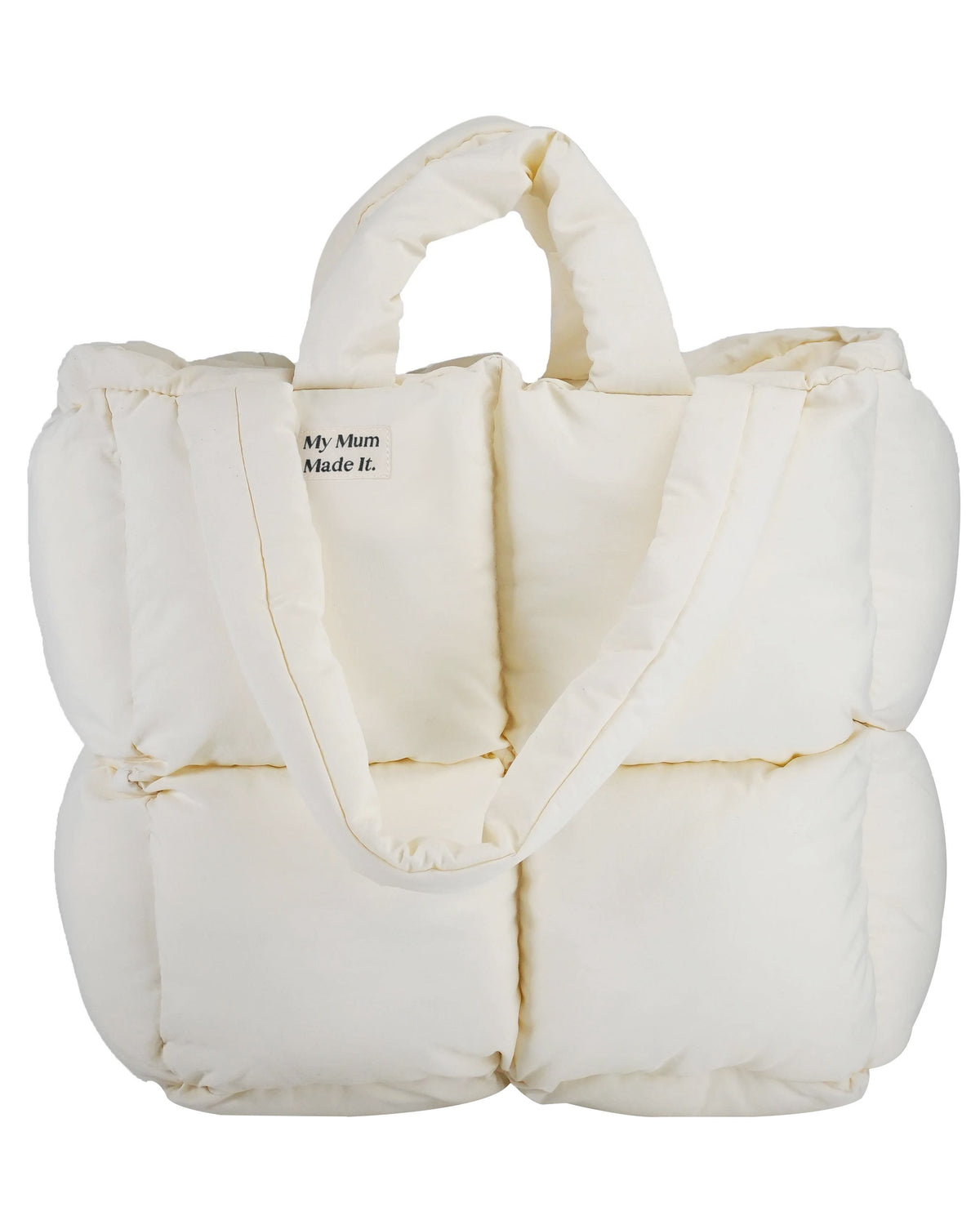 Puffer Tote Bag - Cream - MY MUM MADE IT