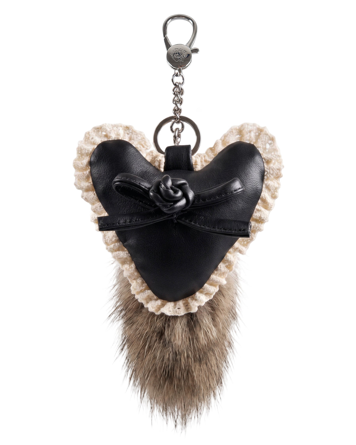 Chalet Heart Tail Keychain Sepia Fur