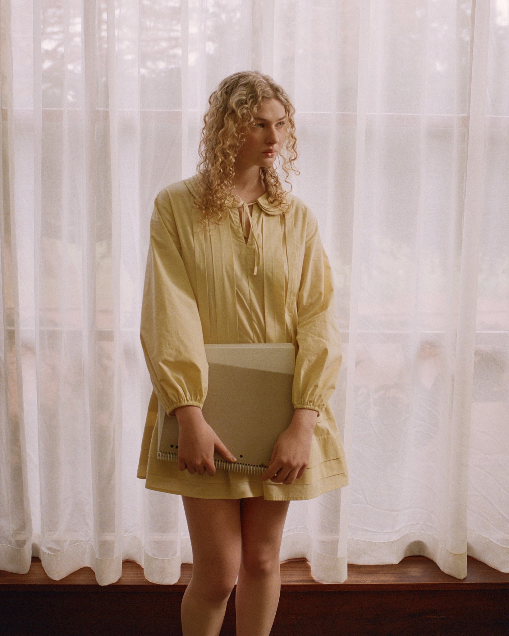 Tiered Collar School Dress - Butternut